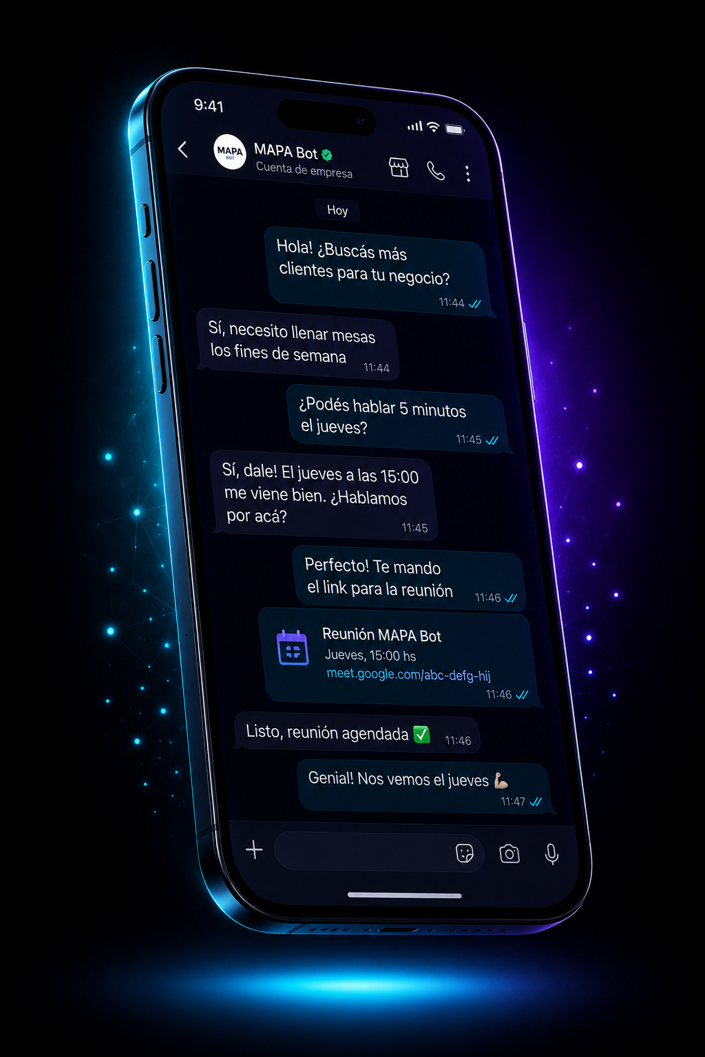 IA NOVA™ — chat de calificación en WhatsApp